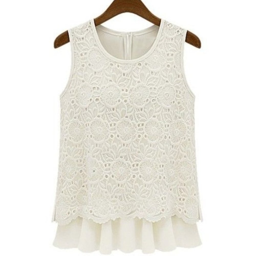 Sleeveless Lace Top